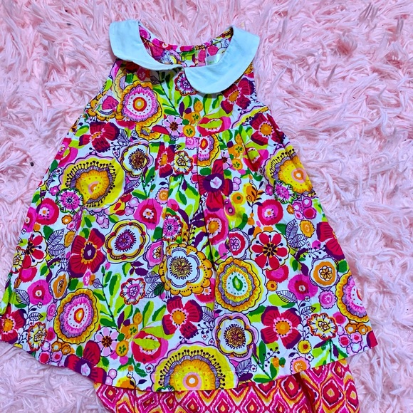 Vera Bradley Baby Dress with Bloomers in Clementine Size 6-9 months - Picture 2 of 7